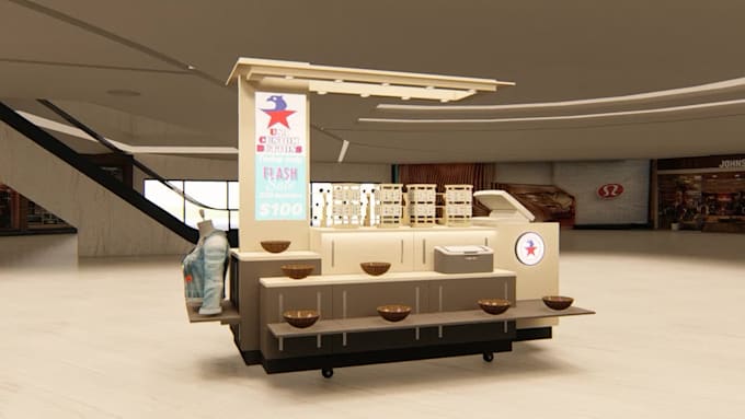 do 3d mall cart design for retail
