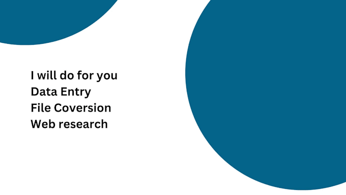 do your data entry job for your business