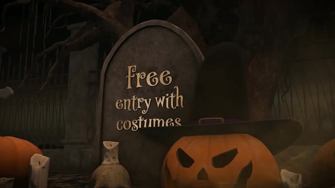 make horror halloween party invitation video