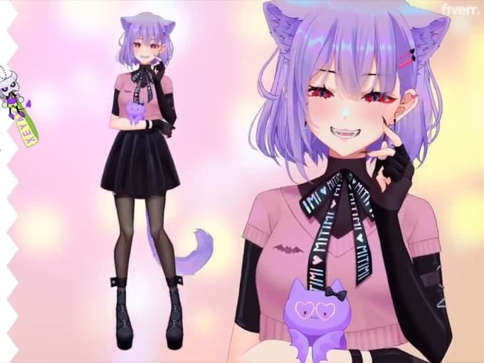 Model Anime Character, Live 2d Model, Vtuber Model, Furry Avatar, Vroid ...