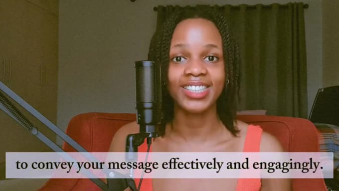 record a dynamic conversational female voice over in english