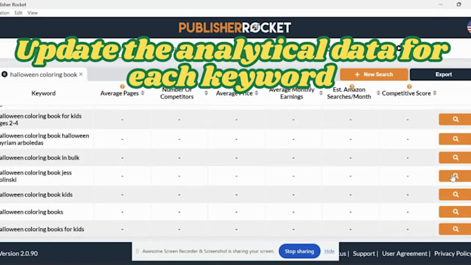 provide custom keyword research for amazon KDP using publisher rocket