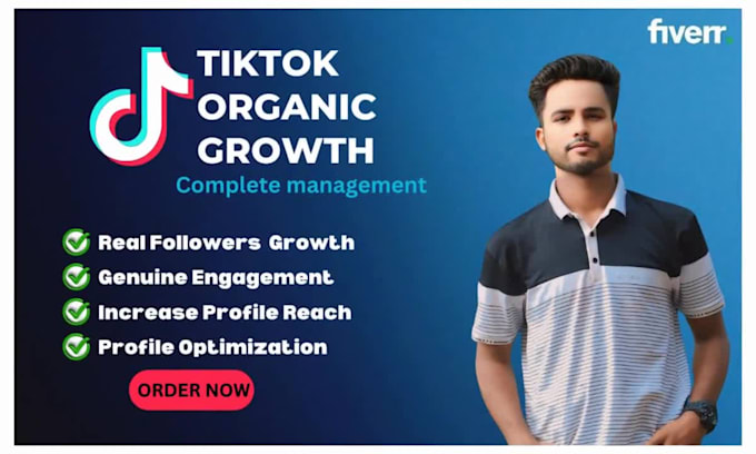 manage tiktok promotion and marketing for organic real follower growth