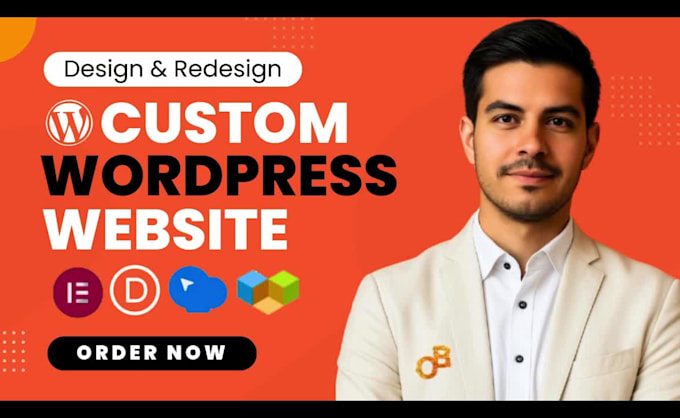 create a professional custom wordpress website using elementor, divi or wpbakery