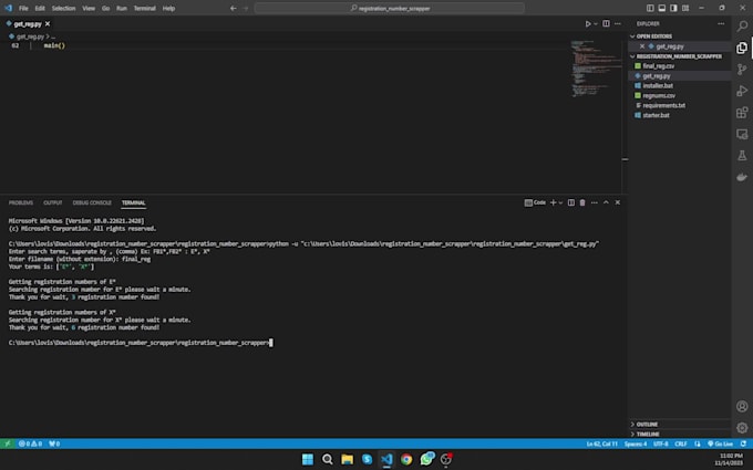 develop custom python web scraping scripts and bots