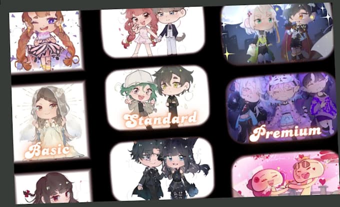 draw you cute chibi art for your characters