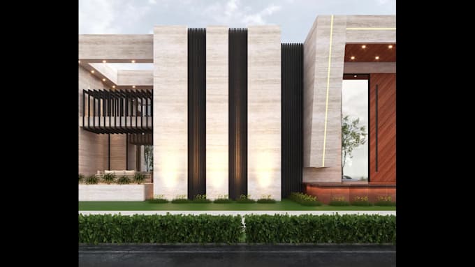 3d render architectural exterior design, commercial , house