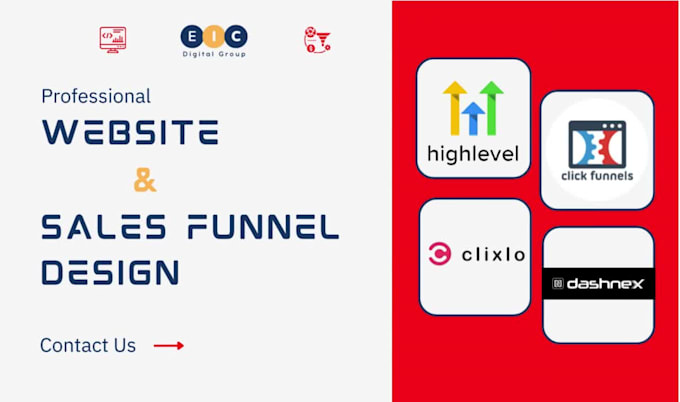 design converting clixlo, gohighlevel crm funnel, website, forms, surveys,