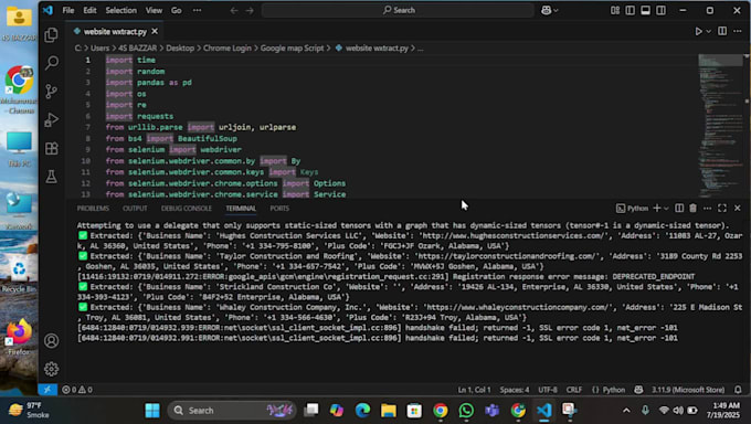 automate any website task using python professionally