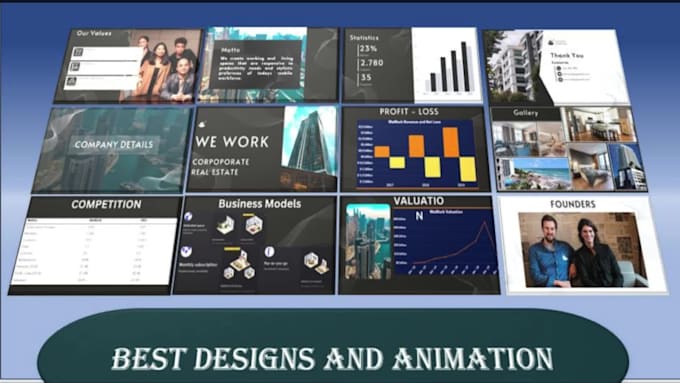design powerpoint business presentations, animation and pitch deck presentations