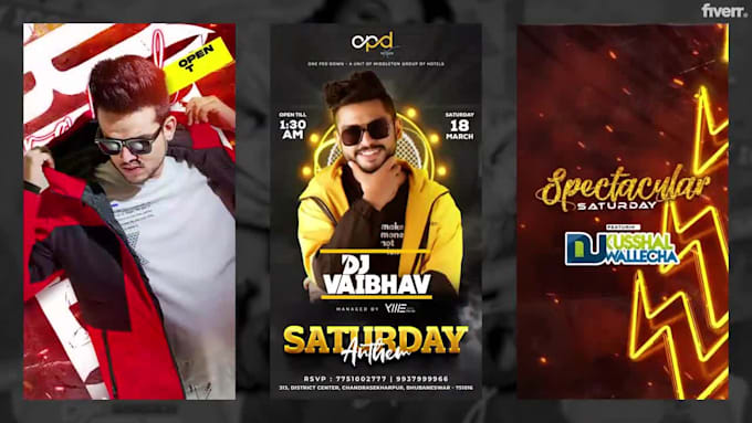 do top notch motion flyers for party, club, other events
