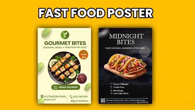 design amazing food flyer, food menu design, restaurant menu