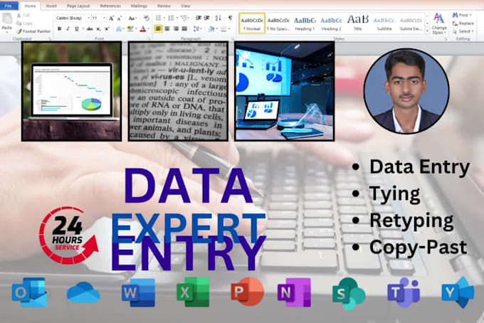 do ms word, excel, power point, typing, design, edit document