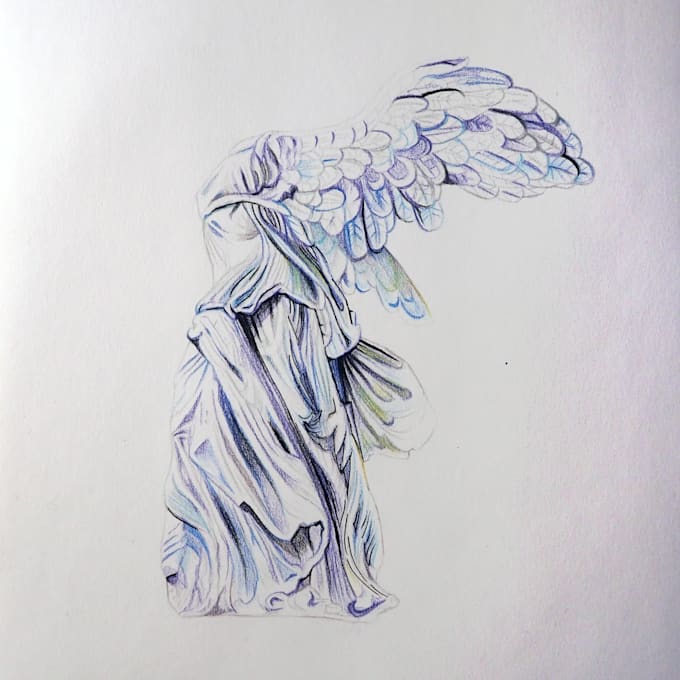 create pen and color pencil art
