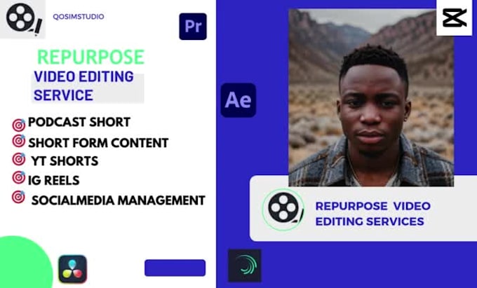 repurpose your youtube long video into reels, shorts podcast