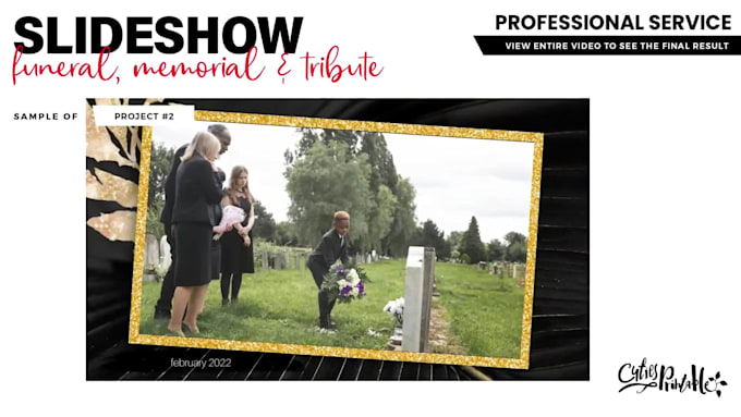 do funeral, tribute, memorial slideshow video