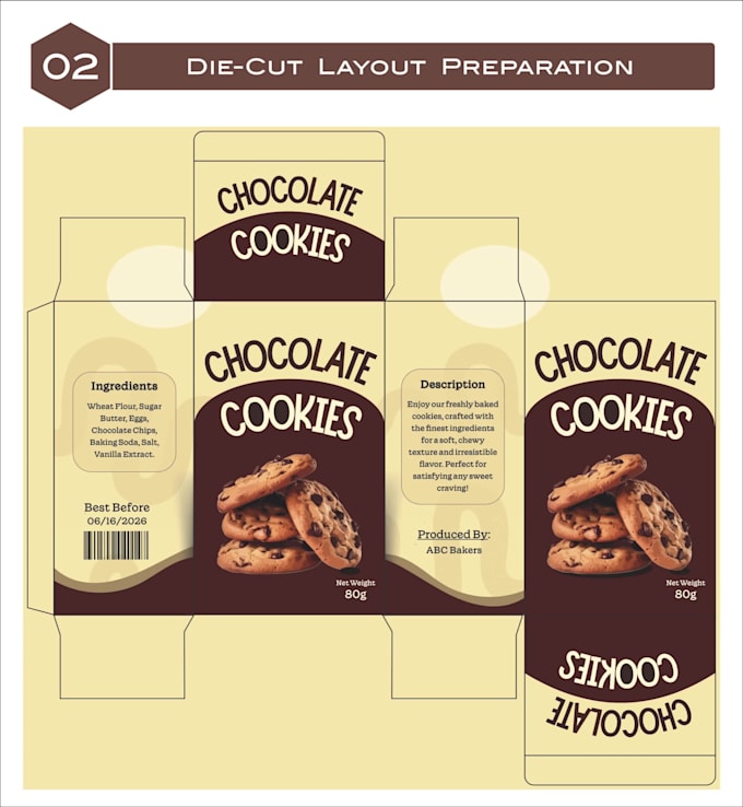 design product packaging, box design, and diecut layout