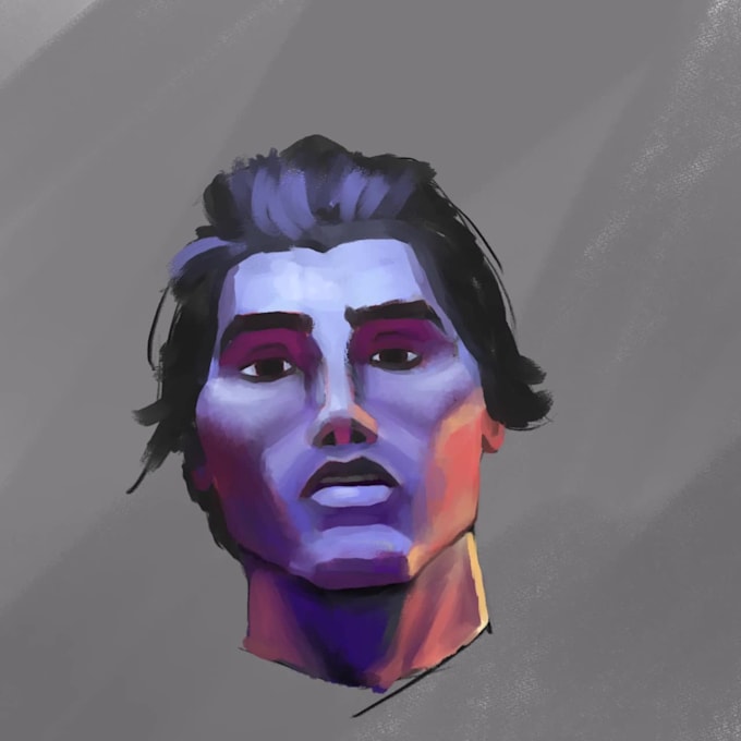 draw your face with my digital painting style
