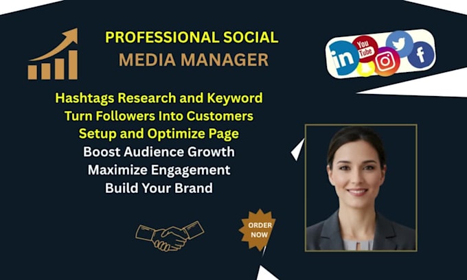 be your social media manager and marketer for business growth