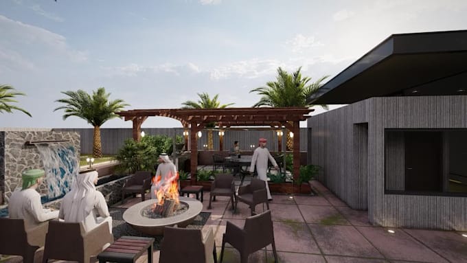 render architectural walkthrough of your house or villa