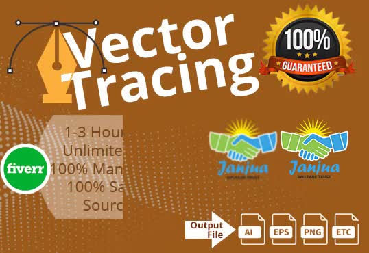 redraw logo and vectorize image in high resolution