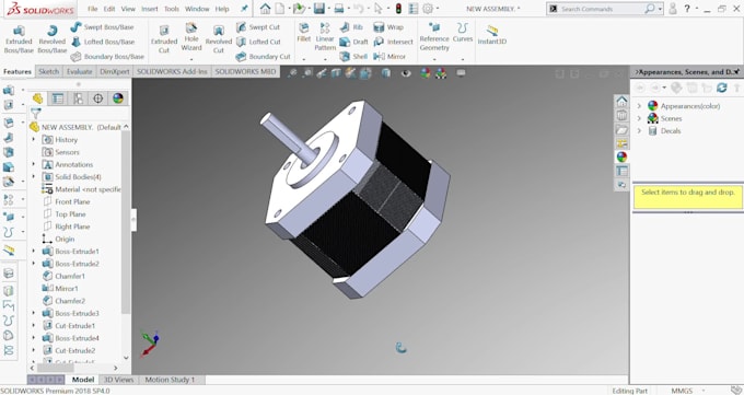 Create 3d cad models using solidworks for 3d printing, and edit stl ...