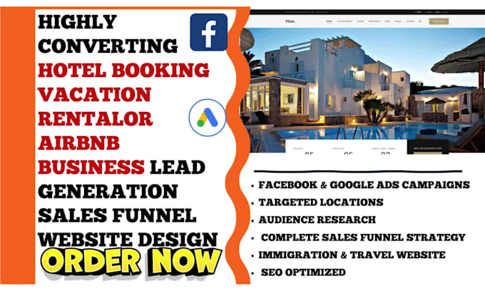 generate hotel booking, vacation rental, airbnb leads and website
