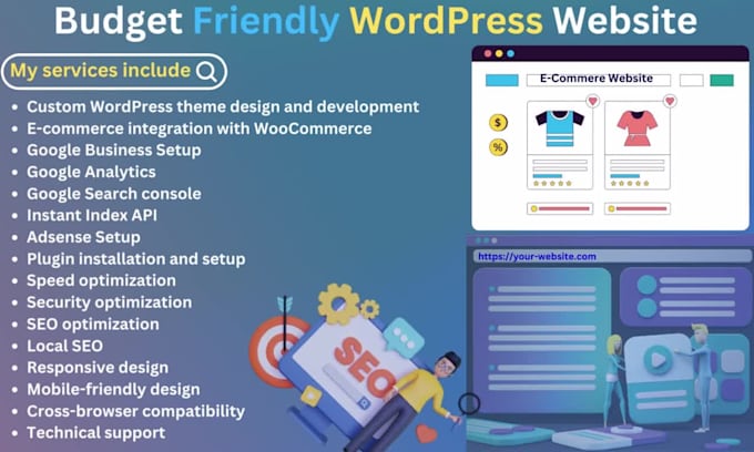 design a professional wordpress website for your small business with local seo