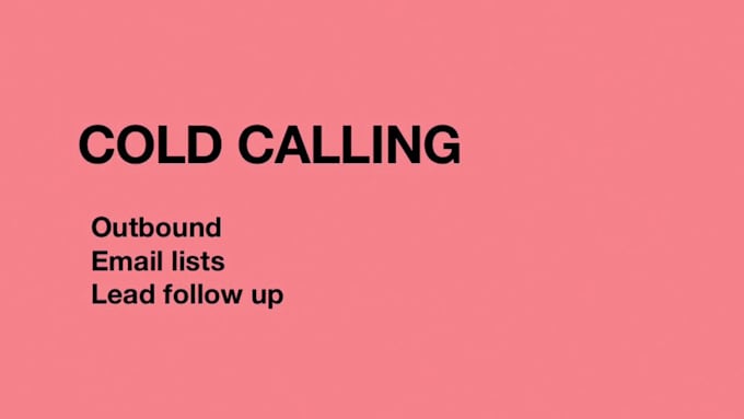 do b2b and b2c cold calling and appointment setting