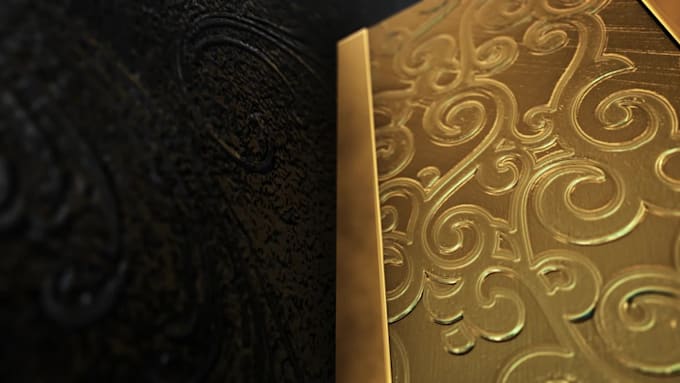 create 3d gold metal logo reveal intro