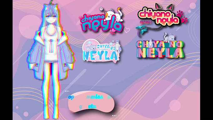 create cute logo for  vtuber streams and store