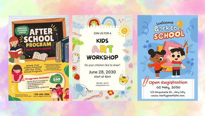 design educational posters and flyers