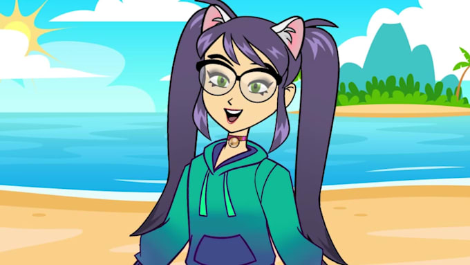 2d cartoon character animation, gifs and video