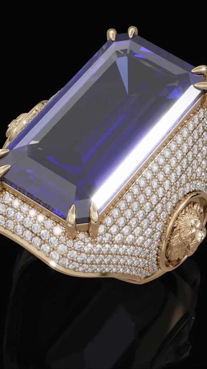 create realistic 3d jewelry cad modeling, 3d cad design 3d cgi jewelry animation