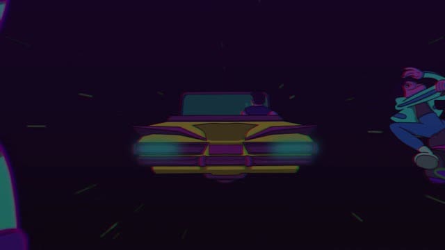 make trippy cyberpunk neon animation music video