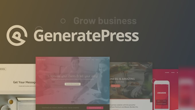 create wordpress site by generatepress gutenberg or elementor