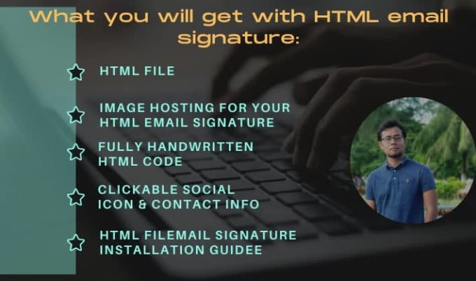 create HTML email signature or clickable email signature