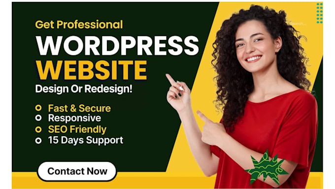 design and redesign responsive wordpress website, blog, or website development