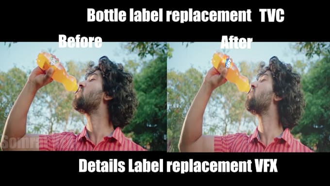 do professional vfx logo and label replacement tvc
