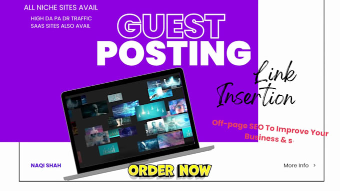 do saas guestpost with do follow backlinks and link insertion