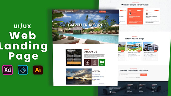 Do professional and modern web landing page and ui ux design in figma ...