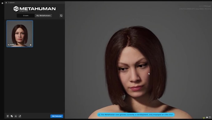 create realistic 3d metahuman character from photo with xgen hair, rigging