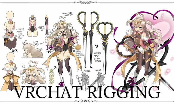 design custom vtuber models, live2d rigging for streaming vrchat anime oc art