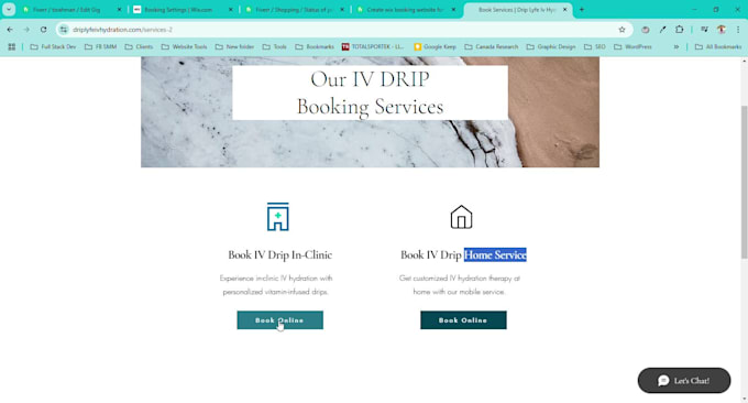 create wix booking website for services and classes