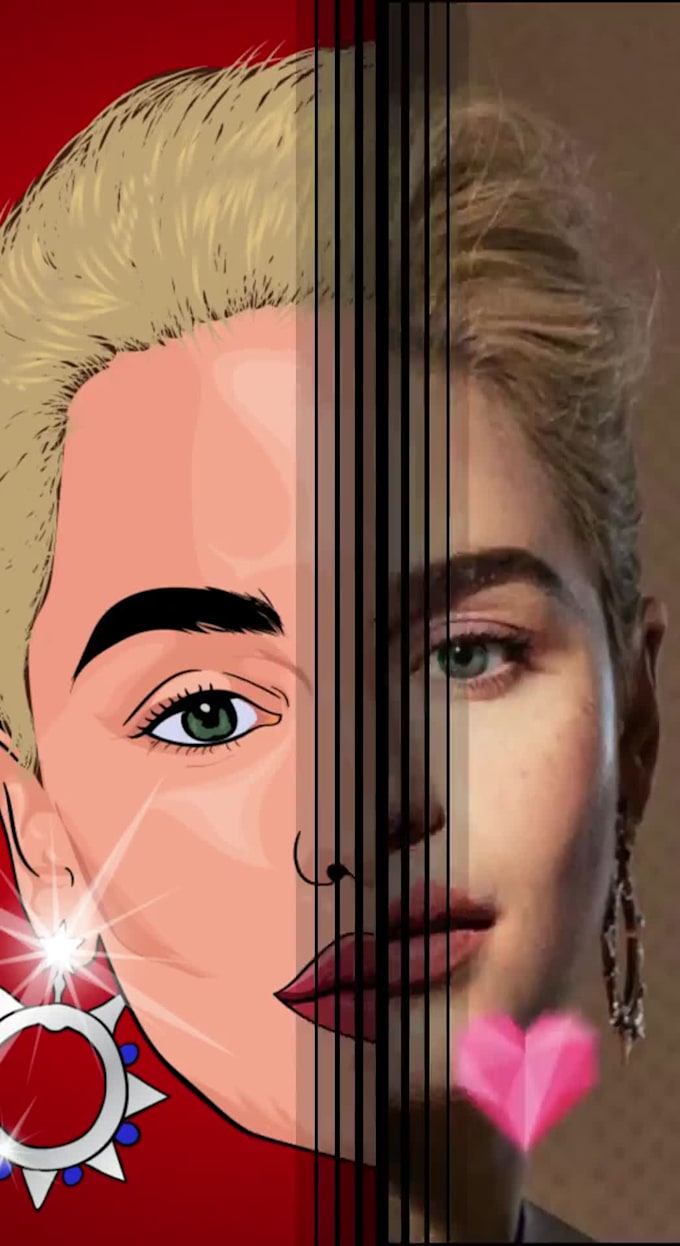 awesome realistic vector cartoon portrait