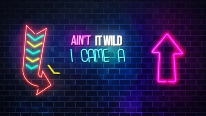 create modern lyrics video animation