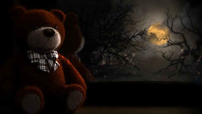 make evil teddy halloween video