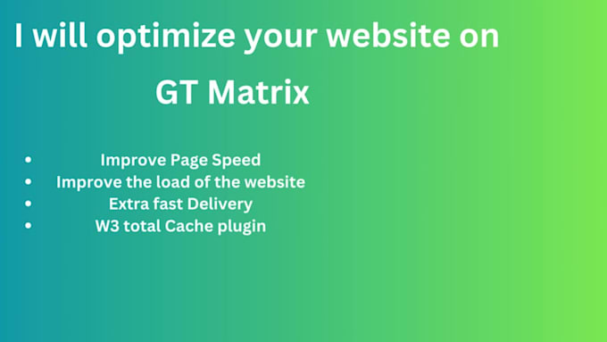 optimize your website on gtmetrix and improve page speed
