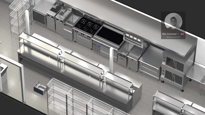 design commercial kitchen sheet metal in solidworks