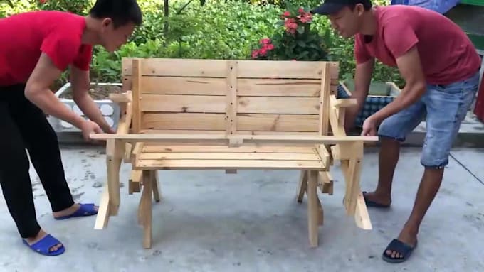 make drawings for DIY folding picnic table